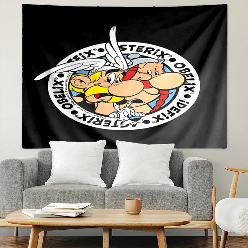 Asterix Freunde Schnelltrocknendes Wandtuch für Schlafzimmer, Wohnzimmer, Spielzimmer, Dekorations-Kunstzimmer Wandteppich Feiertags- und Geburtstagsgeschenke