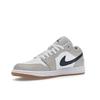 Air Jordan 1 Low Georgetown Herren Sneaker Weiß Neutralgrau Gummi-Mittelbraun 553558-146