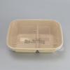 Kraft Paper Disposable Two-Compartment Rectangular Bowl