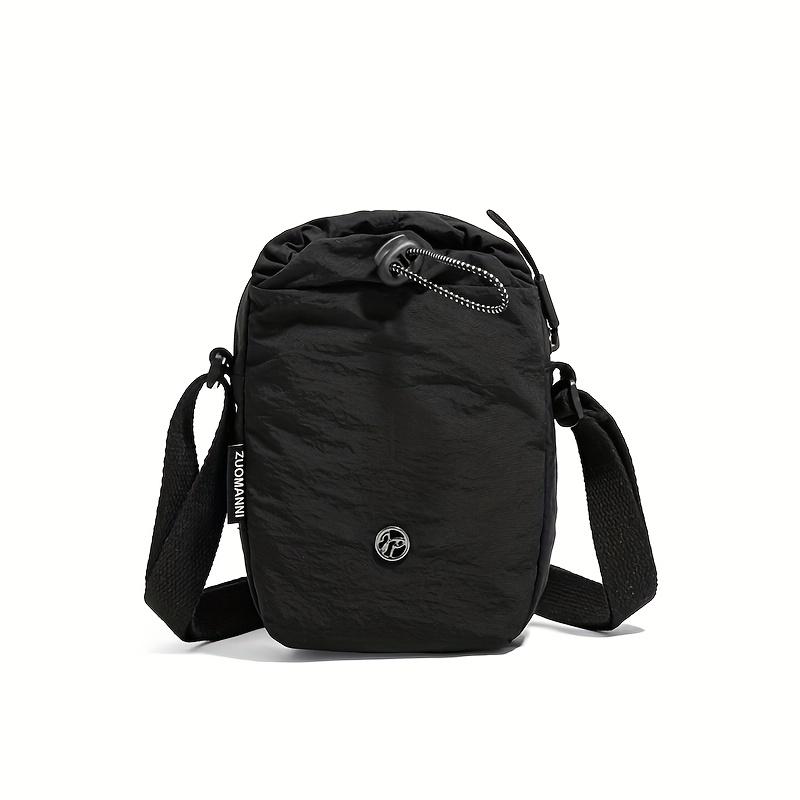 

Женская стильная нейлоновая сумка кроссбоди с карманом для бутылки с водой и телефона, регулируемым ремешком и застежкой-молнией, разных цветов, повседневная сумка чёрный