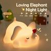 Cute Penguin Night Light for Kids Bedroom Rechargeable Animal Silicone Nursery Night Lamp Touch Control Nightlight for Baby Gift