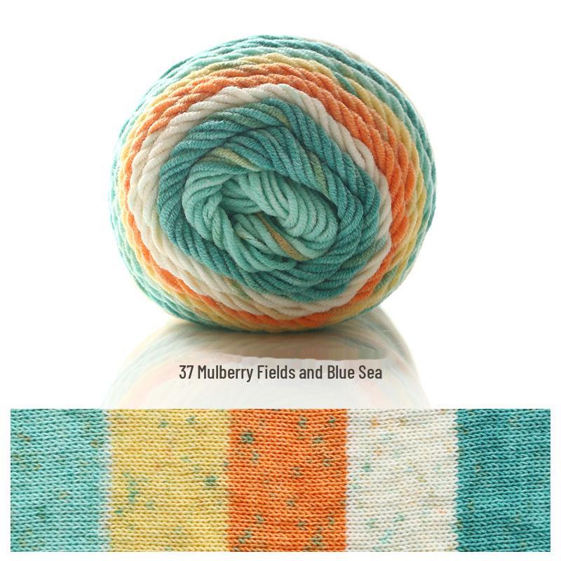 Ruyi Bird Milk Cotton Multicolor Yarn for DIY Knitting Projects - Scarf, Pillow, Blanket