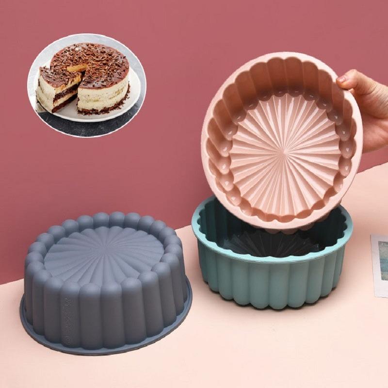 Charlotte Cake Pan Round Silicone Cakes Pan Sponge Flan Mold Strawberry Shortcake Baking Pan Silicone Molds