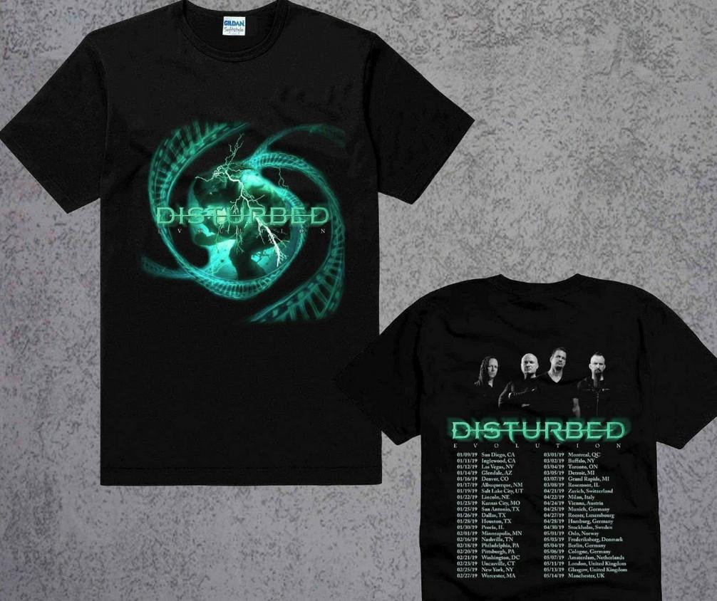 New EVOLUTION TOUR DISTURBED 2019 Logo T-shirt. XXXL