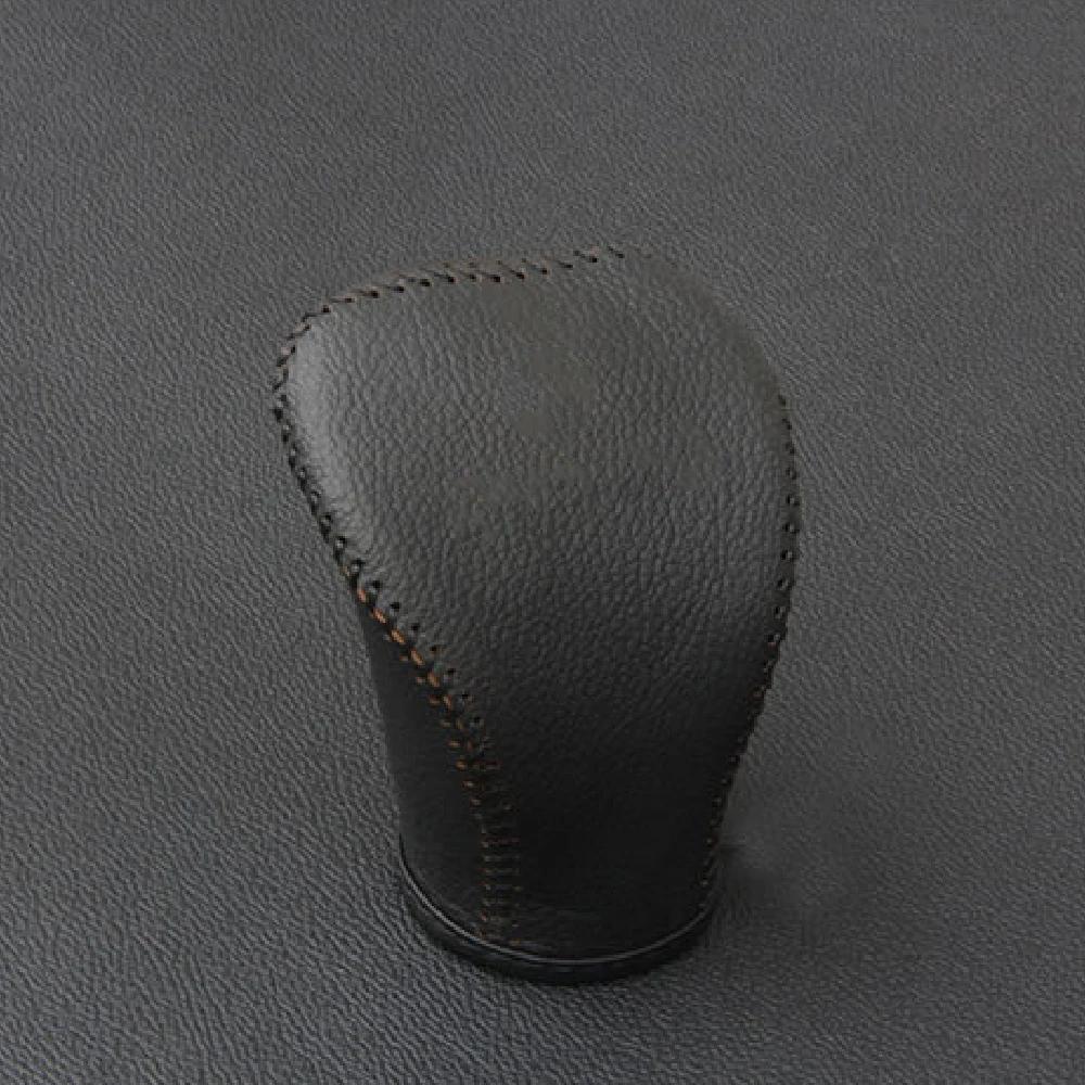 Leather for Volkswagen VW Tiguan L MK2 2017 -  Car Gear Head Shift Knob Cover Gears Collars Car-styling