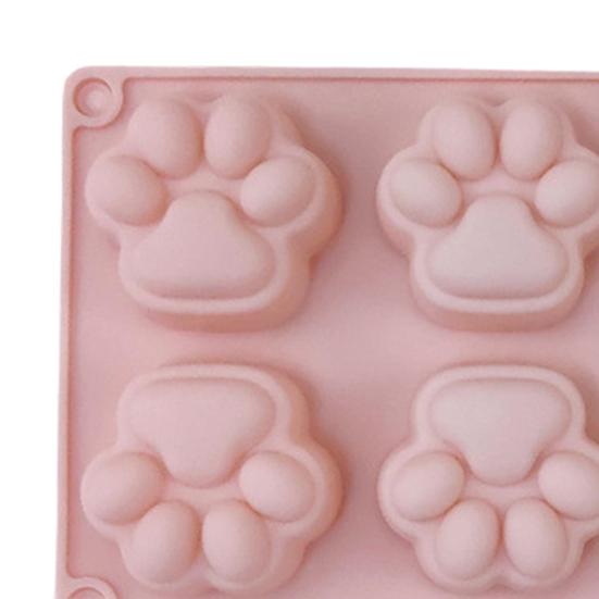 Cat Paw Silicone Mold Food-Grade Chocolate Mousse Cake Mold Easy-Release Reusable Baking Mold for DIY Dessert Soap Decompression Toy