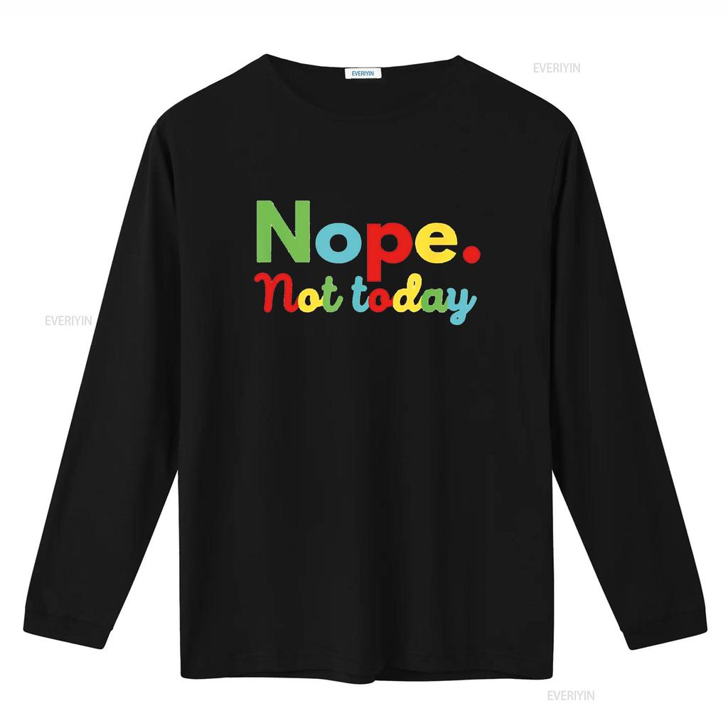 Nein, heute nicht T-Shirt Trendige Oberteile Für Damen Herren vintage Gewaschen Mode Streetwear Grafik Atmungsaktives Oberteil Für Den Täglichen Gebrauch
