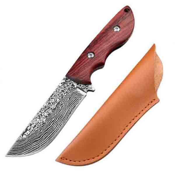 Damascus Pattern Stainless Steel Forged Kitchen Boning Knife Meat Cleaver Cutter