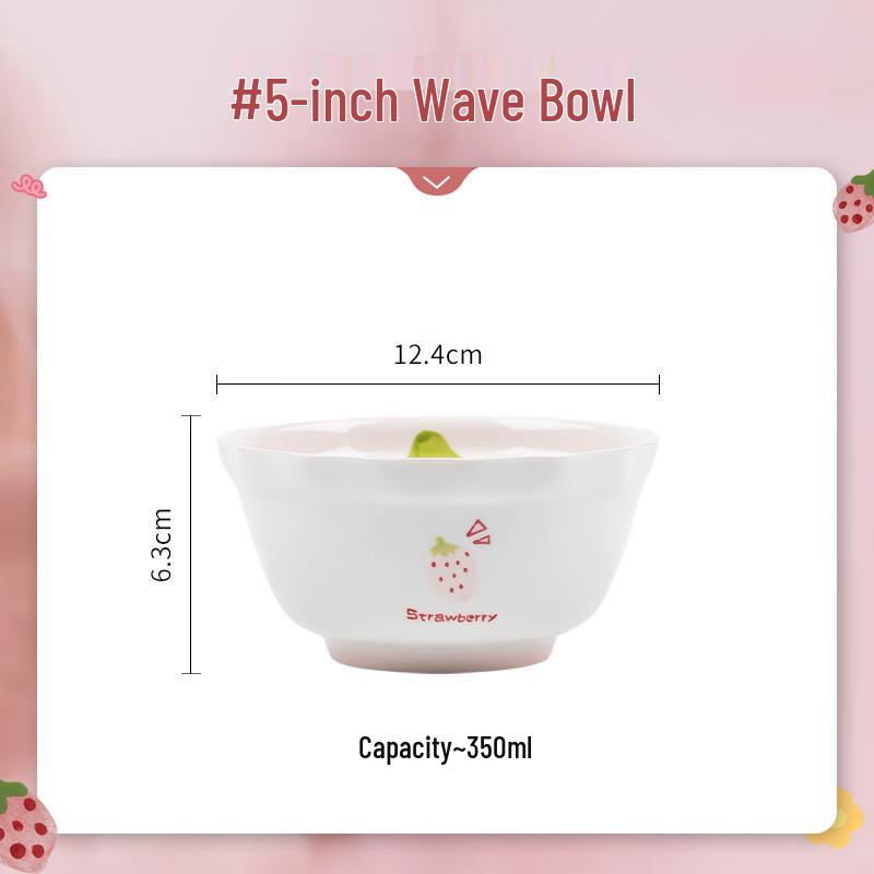 ZISIZ Strawberry Dinnerware Set