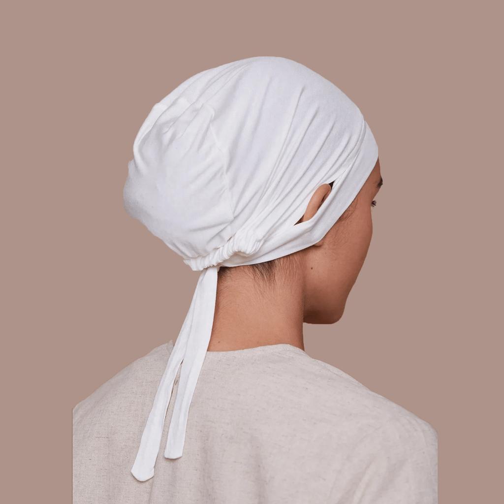 Jersey Drawstring Muslim Women Under Hijab Cap With Ear Hole Inner Hijab Cap Round Forehead Underscarf Bonnet Femme Musulman