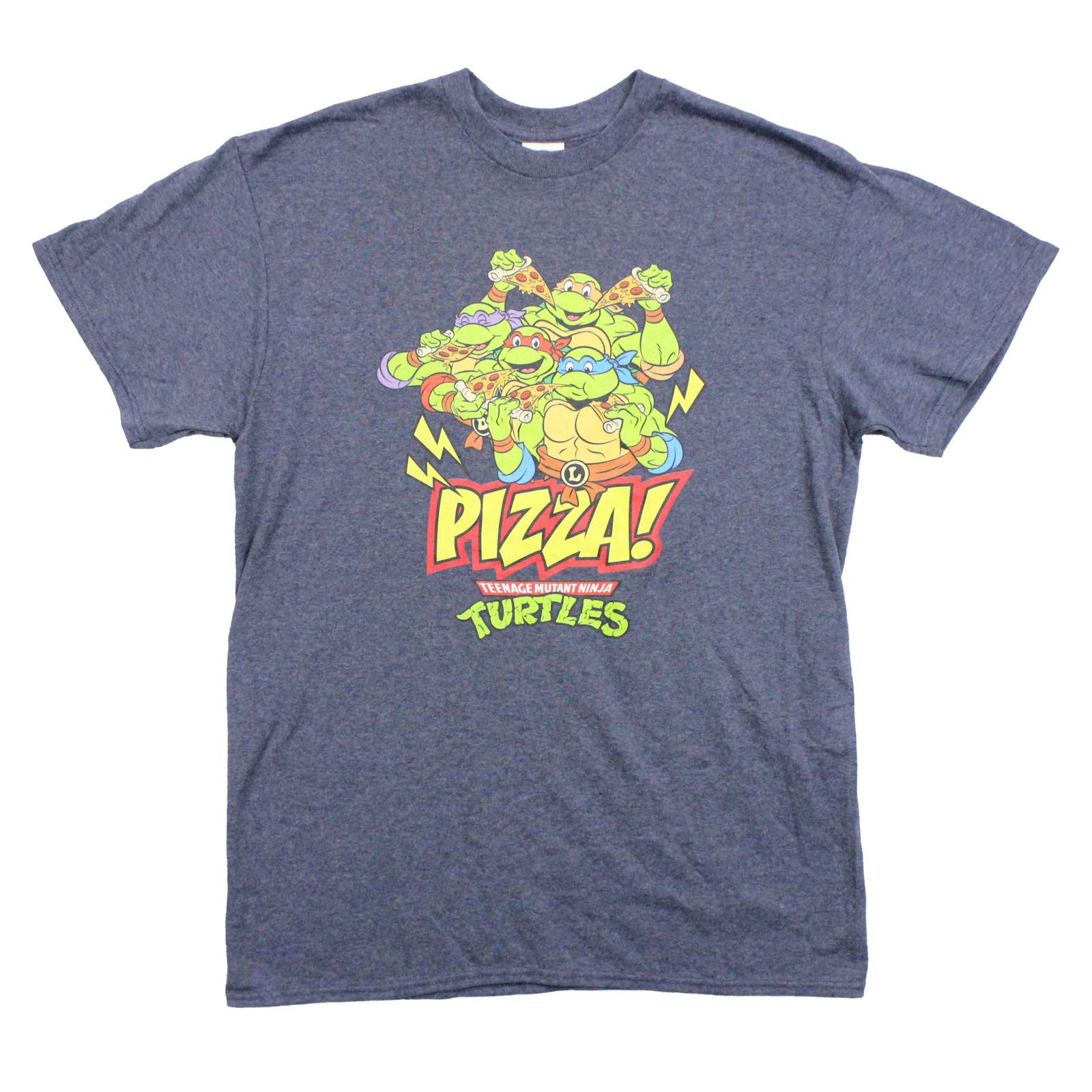 Teenage Mutant Ninja Turtles Mens T-Shirt - Celebrating Pizza! M