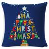 Christmas Celebration Pillow Elk Snowman Festive Cushion Cover Red Sofa Back Cushion Pillow Cover