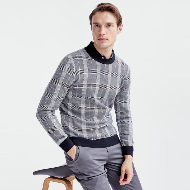 SEPTWOLVES Men's Thick Striped Pullover Sweater