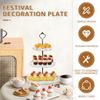 Decorative Wooden Cupcake Stand 2/3-Layer Cake Serving Tray Round Tiered Fruit Plate  Christmas