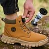 New Men Boots Work Safety Shoes Rotating button Security Boots Steel toe shoes Puncture-Proof Protection Boots Industrial Shoes