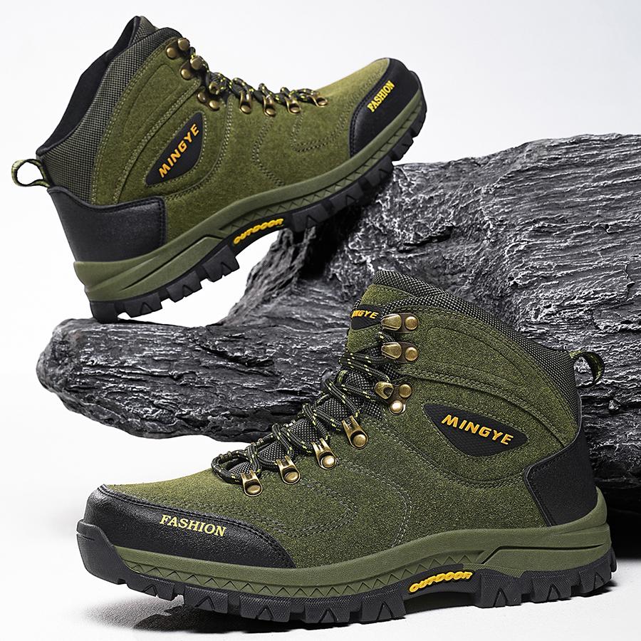 Hiking Boots Men Autumn Outdoor Motorcycle Boots Climbing Mountain Boots Mens High Top Trekking Shoes Work Safety Ankle Boot Man
