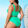 New Plus Size Women's Swimsuit - Split Swimwear, Sexy Bikini, Large Size Beach Vacation Swimwear