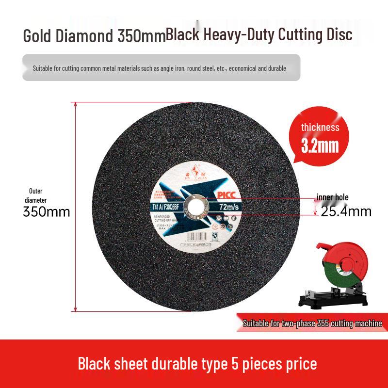 Gold Diamond 14"-16" Cutting Disc, 350mm Metal & Stainless Steel Grinding Wheel for Cutting Iron & Steel, 400mm Sanding Saw Blade