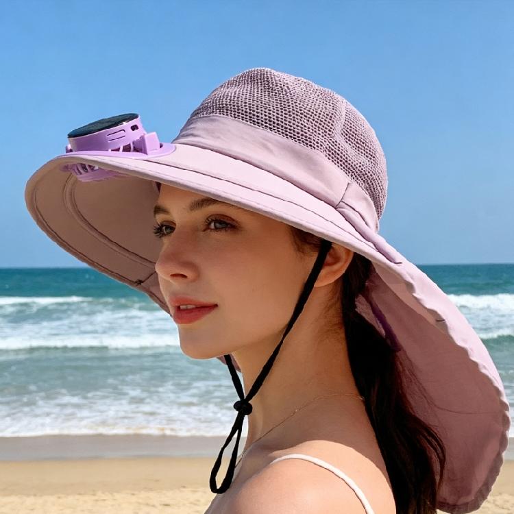 Fashion Solar Fan Cap Light Weight Cooling Fan Hat Large Eave Sunshade Cap For Outdoor Enthusiast Hot Weather Use
