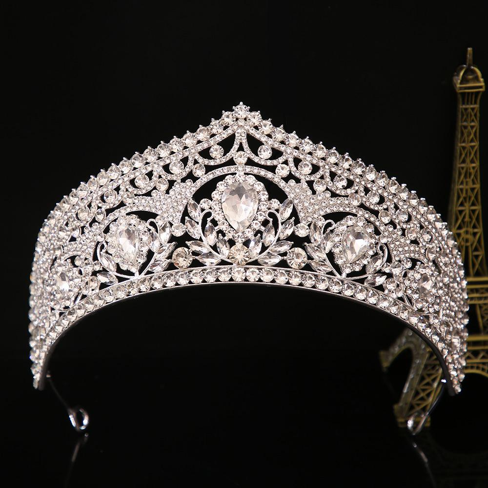 DIEZI 11 Colors Elegant Luxury Queen Princess Opal Crystal Tiara Women Girls Wedding Party Baroque Rhinestone Crown Hair Jewelry