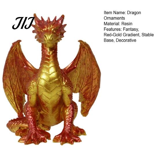 Mythical Beast Collectible Dragon Resin Statue, Sitting Wyvern Sculpture, 3D Medieval Figurine, Fantasy Desktop Office Table Sculpture Ornament