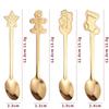 Christmas Gifts Coffee Spoons Stainless Steel Nordic style Dessert Spoon Tableware Kitchen Accessories New Year Gift Decorations