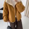 Women's Double-Sided Lambswool & Cotton Jacket: 2025 Winter College Style, Thickened Warm Stand Collar Coat