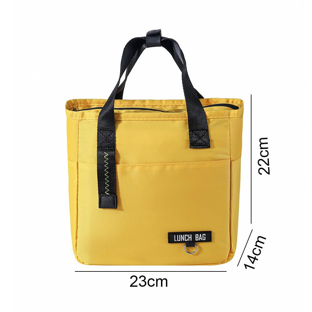 Student Lunch Box Bag - Handheld, Large Capacity, Insulated, Waterproof, for Picnics and Work.
