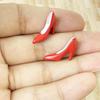 1Pair Miniature High Heels Decoration 1/12 Scale Dollhouse Mini Slippers For Doll Shoes DIY Accessories Toys