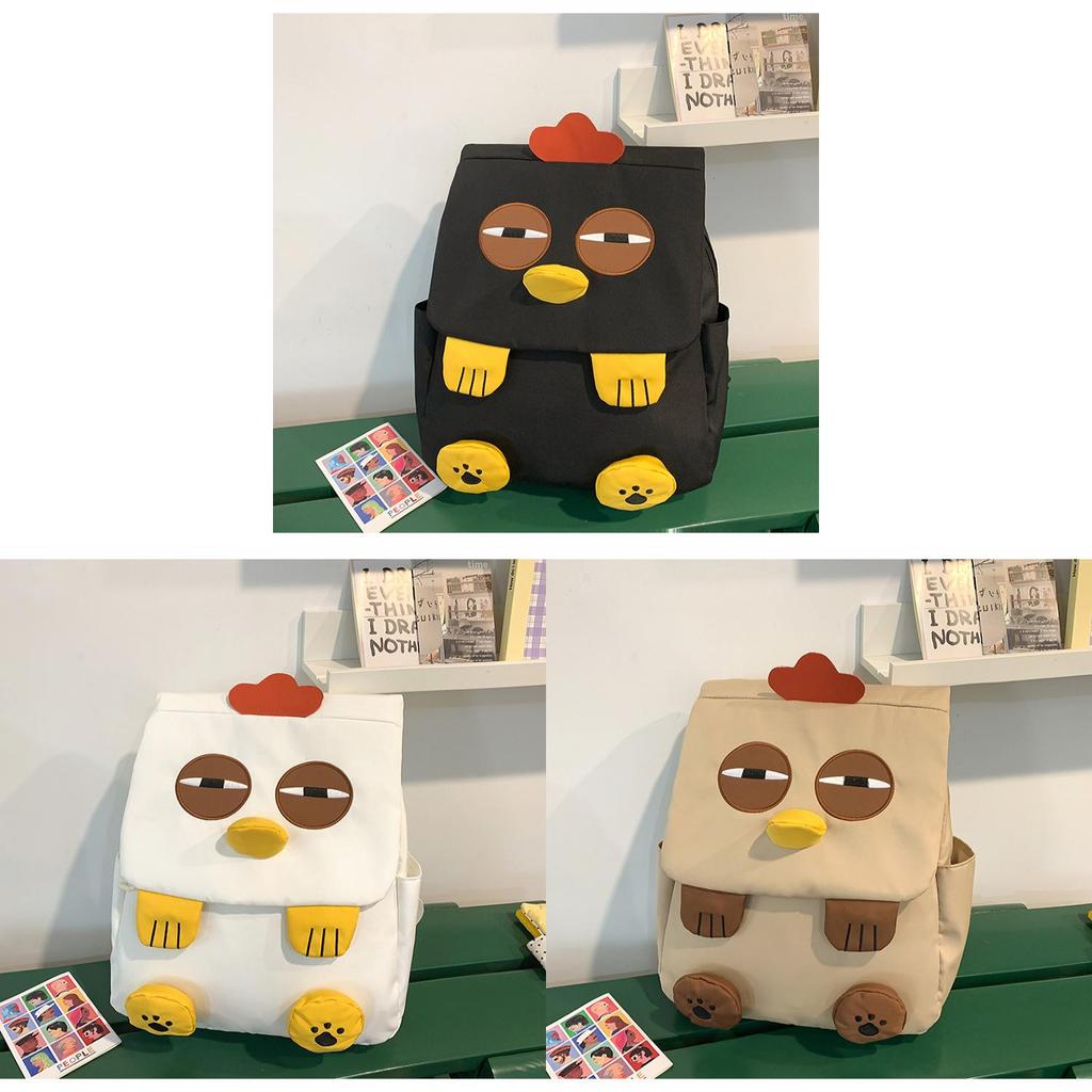 Cartoon Animal Nylon Backpack With Breathable Cushion Straps For Daily Use And Travel