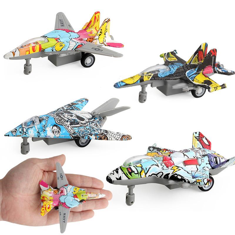 Children'S Boys Pull Back Simulation Model Aircraft, Alloy Mini Aircraft, Military Fighter Jets, Toys