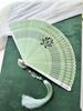 Women's Small Folding Fan, New Chinese Style, Portable Folding Full Bamboo Fan, Ancient Style, Suitable for Cheongsam, Hanfu, and Dance