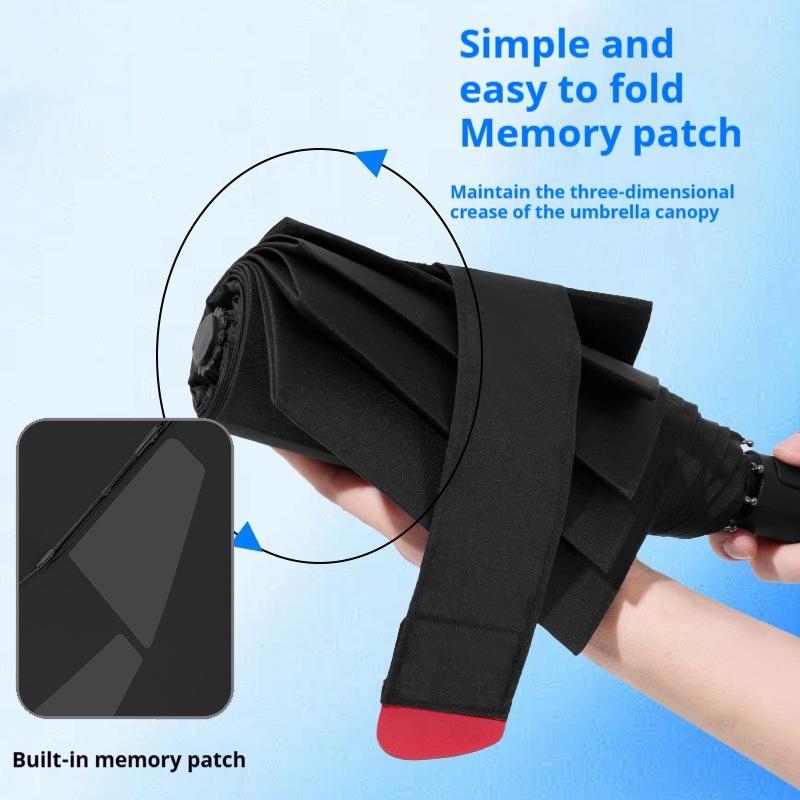 Non Folding Automatic Opening and Closing Sunshade, Sun Protection, UV Protection Memory Patch Umbrella