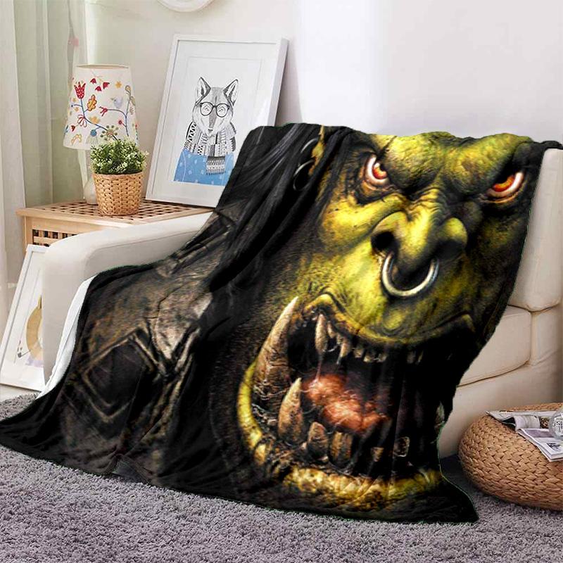 classic game World of Warcraft Frozen Throne blanket Soft and portable four season home bed, sofa blanket, office travel, lunch break, warm blanket Y7