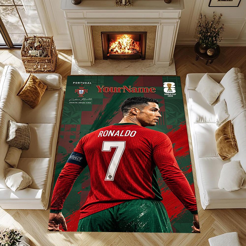 Cristiano Ronaldo 5 Customized Name Carpet Design for Dining Room Decorate Room Kitchen Living Rooms Antislip Carpet Office Home Decor