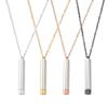 Sturdy Memory Necklace Portable Stainless Steel Cremation Ashes Pendant Jewelry Accessory with Sealed Waterproof Rings