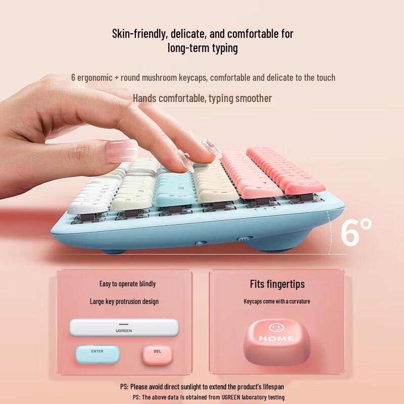 UGREEN Fun+ 84-Key Wireless Bluetooth Mechanical Keyboard