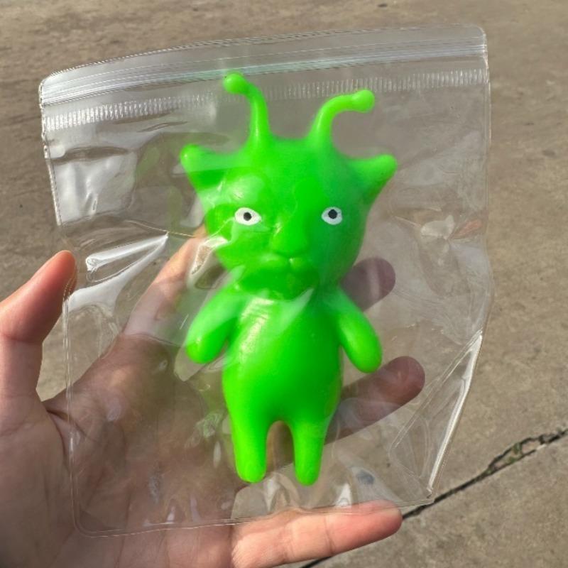 

Squishy Alien Cat Press Plaything Kawaii Plush Alien Kitty Sticky Stress Ease Fidget Toy For Friend Anxiety Relaxation Squeeze Gift