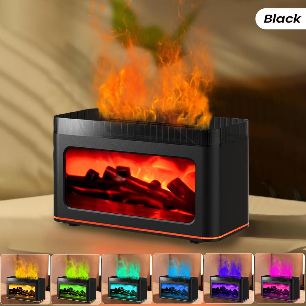 Mini Fireplace Aroma Diffuser air humidifier with colorful Flame Lighting Effects Perfect For New Year Gifts Home Decor
