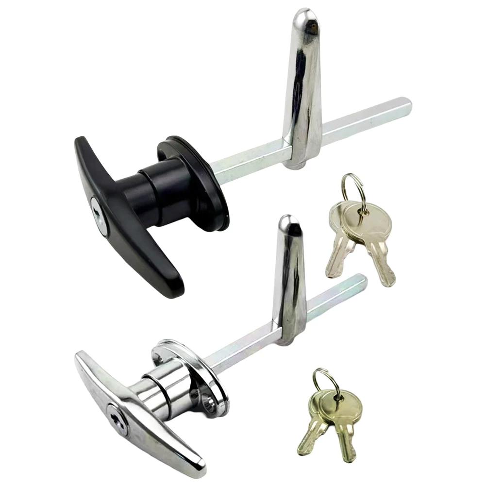 T-Shaped Handle Lock Garage Door Lock Zinc Alloy Anti-theft Lock For Caravan Garage Shed Campervan Cabinet Furniture Hardware