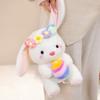 Spring Flower Wreath Cute Rabbit Doll Easter Colorful Egg Bunny Animal Stuffed Plush Toys Happy Easter Party Decor For Home