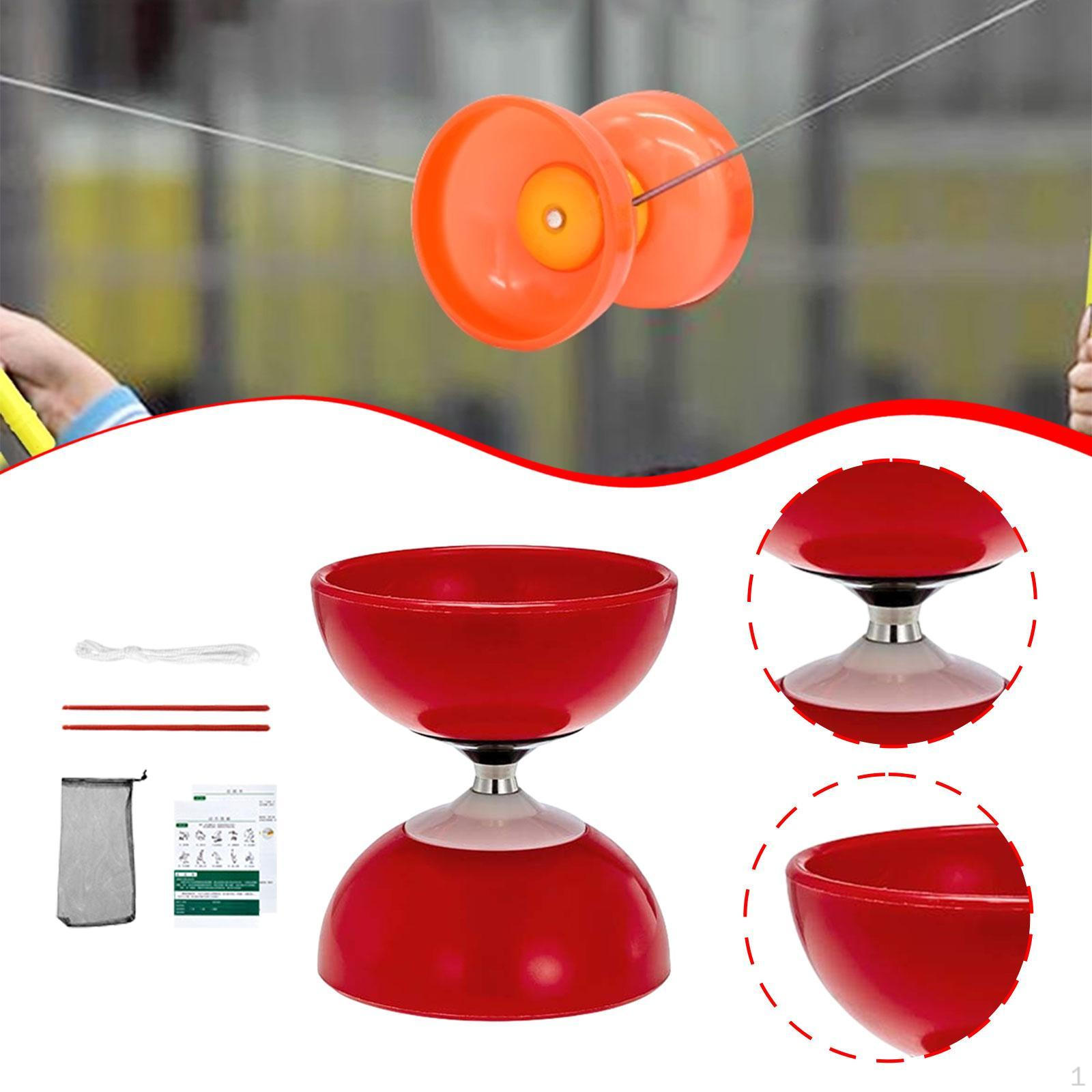 

Chinese Diabolo Yoyo Ball Toy 1 Net Bag Juggling Skill for Kids фіолетовий