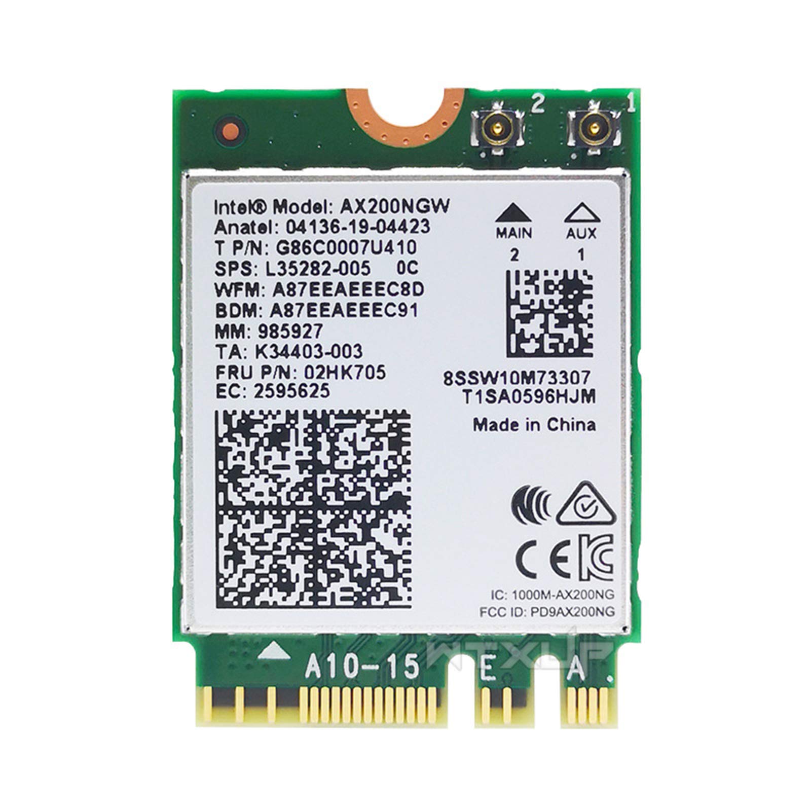 

Intel Dual Band Wireless AX200NGW 2.4Gbps 802.11ax Wireless Intel AX200 WiFi Card Bluetooth 5.0 for Windows 10, 64-bit, Google Chrome OS, Linux (AX200