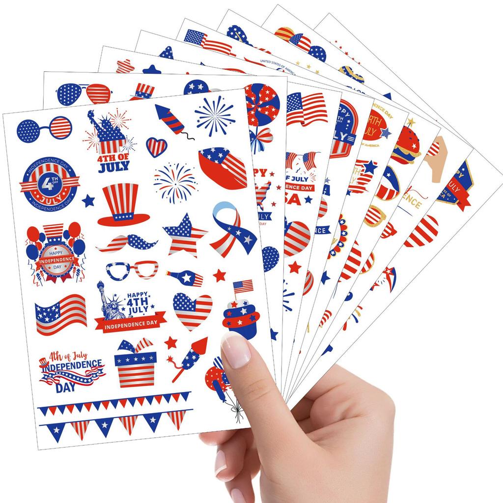 Independence Day Tattoo Stickers Party Holiday Gifts USA Flag Face Stickers Tattoo Stickers