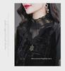 Elegant Velvet Lace Trim Plus Size Women's Top - 2024 Spring Collection