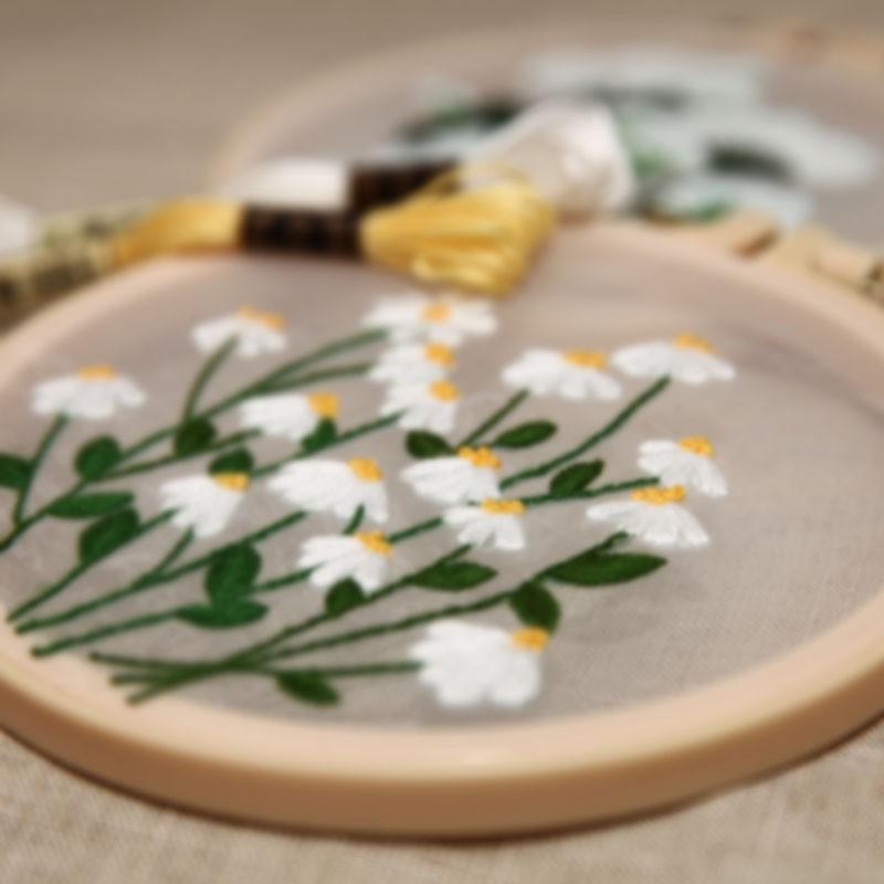 Průhledná příze Vyšívací DIY sada: Lu Výšivka Závěsný Design pro Začátečníky