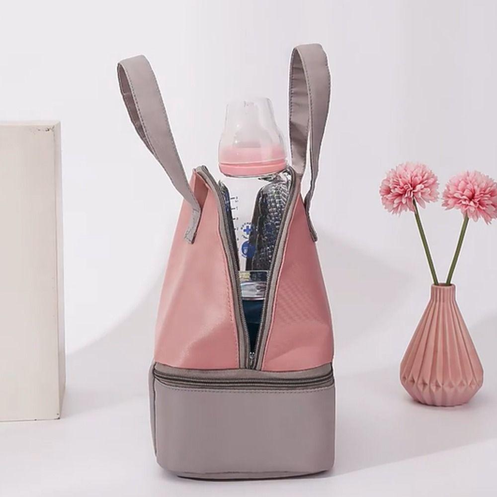 Portable Split Type Storage Bag Lightweight Lunch Bag Durable Mommy Bag  Drink