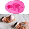 Silicone Mould 3D Sleep Baby Handmade Soap Mold Chocolate Cake DIY Cookies Fondant Decorating Tools