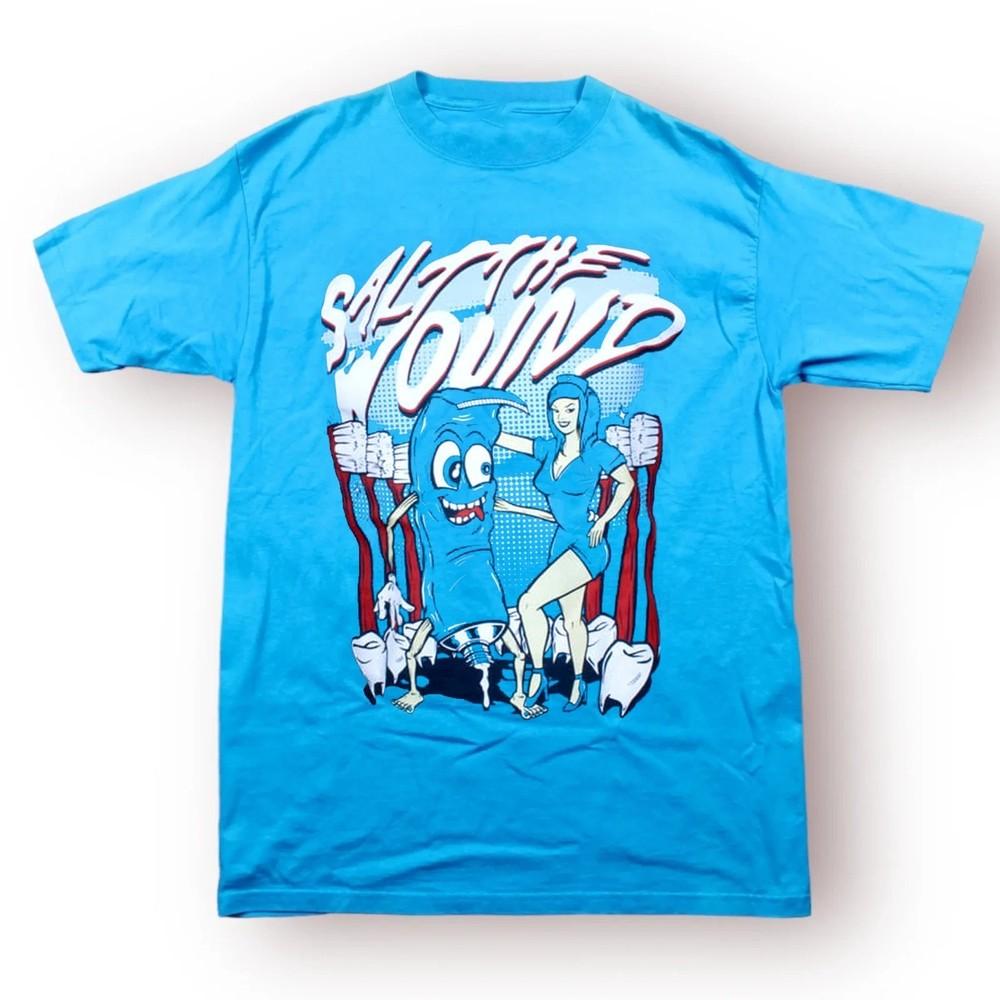 

Trend Salt the Wound Band Short Sleeve Cotton Gift Blue All Size Shirt Unisex T-Shirt XL