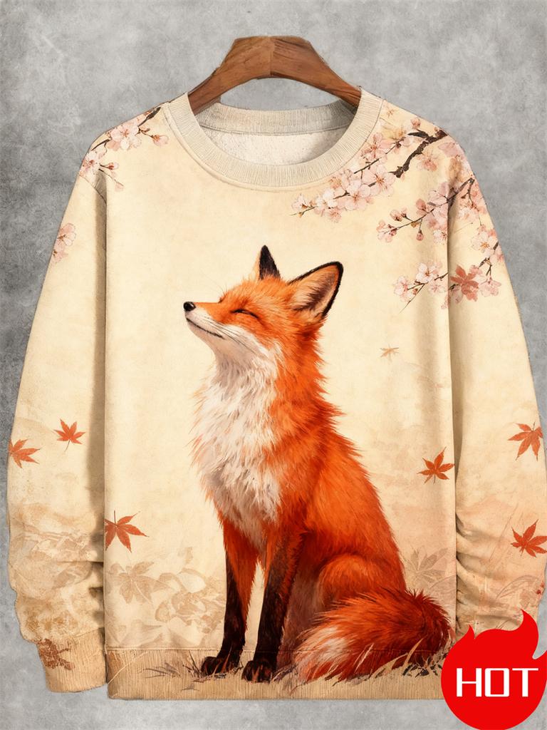 Spring Autumn Sweatshirt Pullover Women Casual Japanese Art Animal 3D Printed O Neck Long Sleeve Hoodies Unisex Pullovers